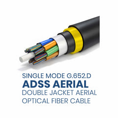 Single Mode G.652.D ADSS (All Dielectric Self-Supporting) Double Jacket Aerial Optical Fiber Cables