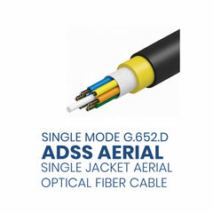 Single Mode G.652.D ADSS (All Dielectric Self-Supporting) Single Jacket Aerial Optical Fiber Cables